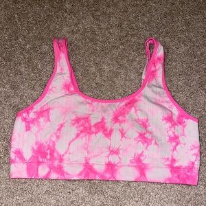 Pink tie dyed bralette XXL